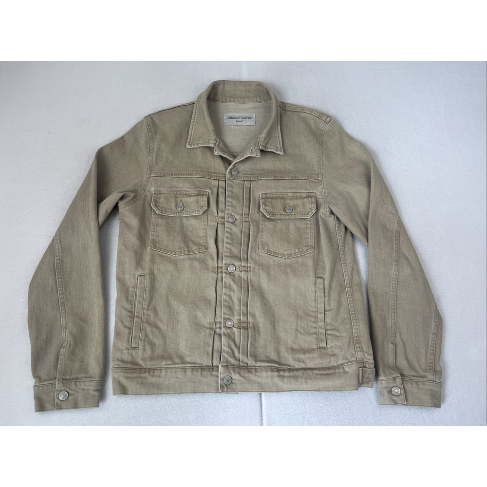 Officine Generale Lukas Denim Chino Jacket $425 Mens Size Small